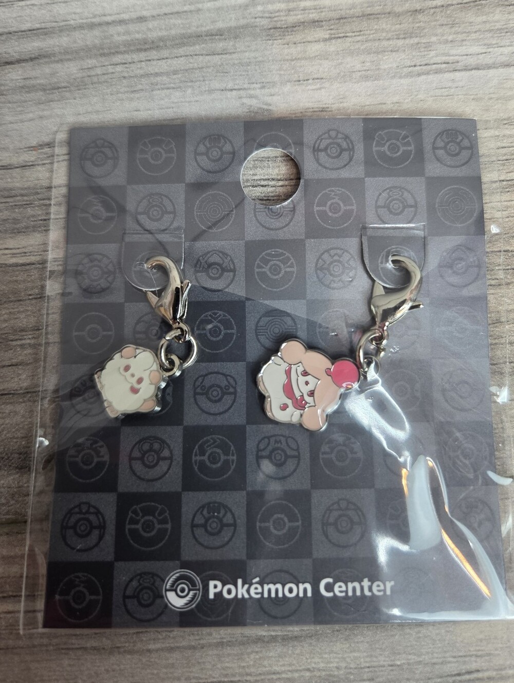 Pokémon Center Swirlix & Slurpuff Metal Charm Keychain Set Japan
